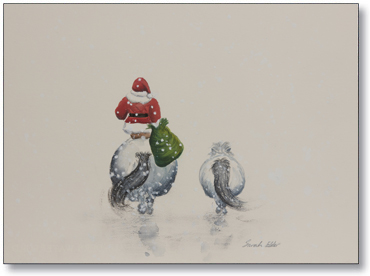 Back of Card: Ho Ho Ho, Off We Go by Sarah Elder